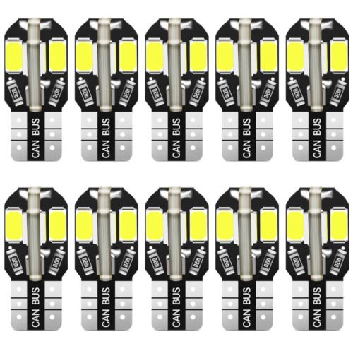 10x W5w T10 Led Bulbs Canbus 5730 8smd 12v 6000k 194 168 Led Interior