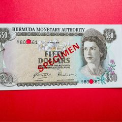 Bermuda  50  DOLLARS  1978 .  ( Specimen  )  Rare  Pick  32s. Uncirculated