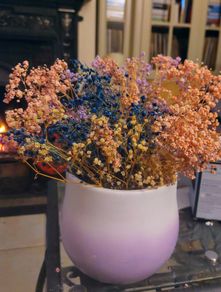 Pottery Flower Pot - Dried Flowers included.