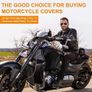 Motorcycle Cover Heavy Duty, 420D Universal Motorbike Covers, Sun,Waterproof Outdoor Protection,with License Plate Window, 4 Reflective Strips, Lock-Holes Storage Bag(L 86" x 37" x 43" Image 5