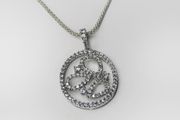 Silver necklace with sparkly cz stones