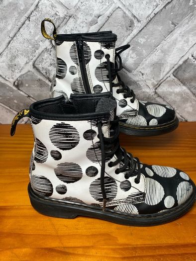 Dr Martens 1460 Girls Polka Dot Boots UK2 EU34