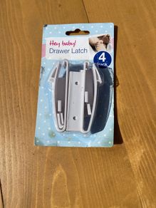 Hey baby drawer safety latch 4 pack