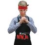 Ninja Apron and Headband Set | Black and Red Image 3