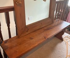 Solid Pine Rustic Hallway Bench