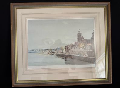Francis Russell Flint Signed Limited Edition Print "Fete Day, St Tropez" (5/500) - Framed