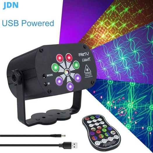 Laser Projector Lights RGB UV DJ Disco Stage Party Lights for Christmas Halloween Birthday Weddin