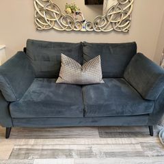 Charcoal two seater sofa