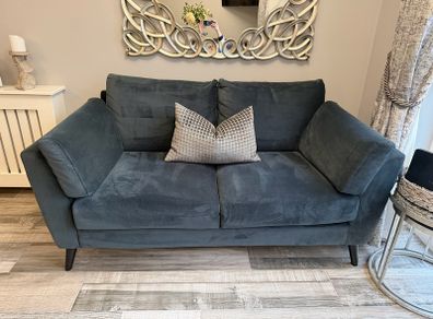 Charcoal two seater sofa
