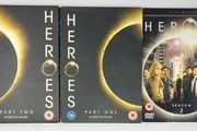Heroes Season 1 (part 1&amp;2) and Season 2 DVD box sets. (11 individual DVD's included)