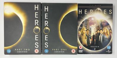 Heroes Season 1 (part 1&2) and Season 2 DVD box sets. (11 individual DVD's included)