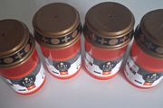 4 Red Led Memorial Flickering Candles Bundle