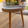 Round Scandinavian Style Side Table Image 2