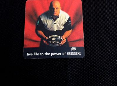 Guinness : Beer Mats/Coasters - Keith Woods : Munster Rugby and Ireland