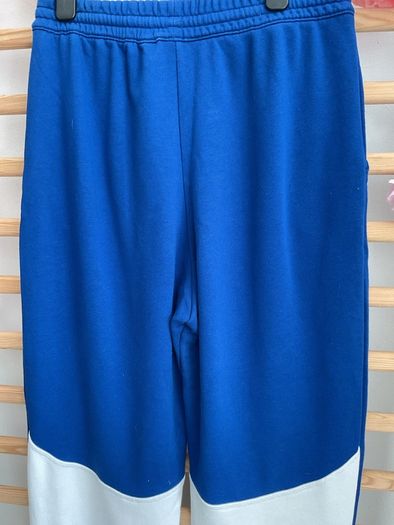 Size 12 retro style adidas bottoms royal blue & white