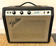 Vintage Mid-1970s Fender Champ. Silverface, 5W All-Tube Combo (110V, Step-Down Transformer & Original Speaker Included)