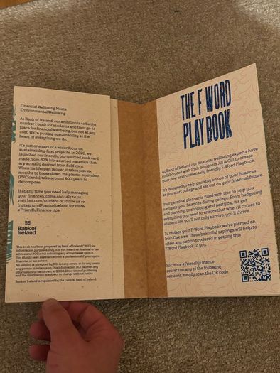 The F Word Playbook produced for a collaboration with the Bank of Ireland