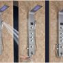 BRAND NEW LED Light Shower Faucet Bathroom Waterfall Rain Black Shower Panel In Wall Shower System with Spa Massage Sprayer and Bidet Tap Image 2