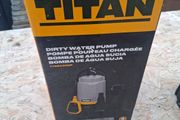 Titan 750w Mains Powered Dirty Water Pump &amp; 10 meter Lay Flat 1.25 inch Hose
