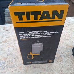 Titan 750w Mains Powered Dirty Water Pump & 10 meter Lay Flat 1.25 inch Hose