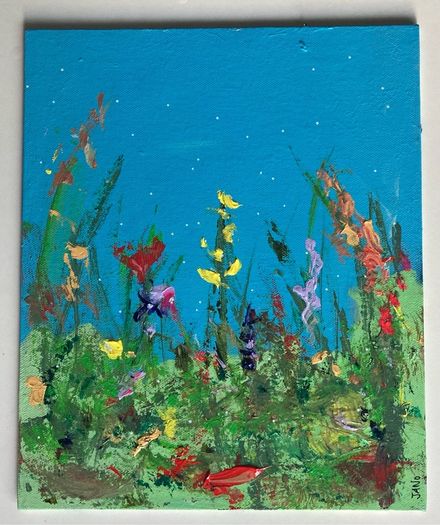 Original painting Floral Art original Irish art painting Gift