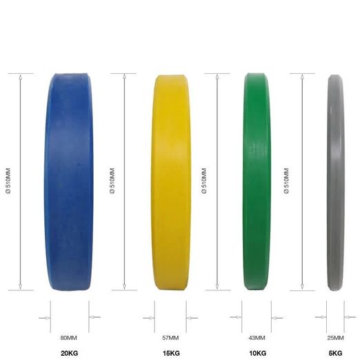HIT FITNESS Olympic Barbell and 100kg Commercial Bumper Weight Plate Set