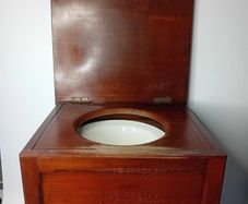 Vintage Victorian Antique Wooden Mahogany Commode Pot Stand step Royal Winton - FREE DELIVERY/COLLECT