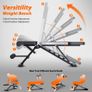 Adjustable Weight Bench Foldable Home Exercise Gym Workout Bench Incline Decline Flat Bench Press for Full Body Workout Image 2