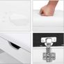 Shoe bench with seat cushion, 3 compartments chest, bench for shoe storage with seat, 2 steps, hall furniture, white maximum load capacity 150 kg Image 3