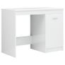 Desk High Gloss White 140x50x76 cm Chipboard Image 5