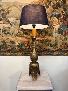 A Very Unique Large Brass Table Lamp.