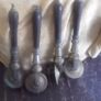 5 antique brass and wood bar pumps Image 2