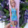 Barbie Doll 2022 Blonde Blue Logo Print Dress HGM59 (Asst GBK92) Mattel New Image 2