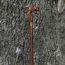 Unique Handmade Walking Stick, Fox Handle, Never Used Image 5