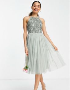 Green Maya Deluxe Bridesmaid Dress