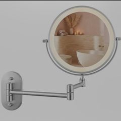 Makeup Cosmetic Vanity Mirror Bathroom Dressing Room Vanity Table Dual LED Battery USB Charging Black Chrome Brushed Vintage Gold