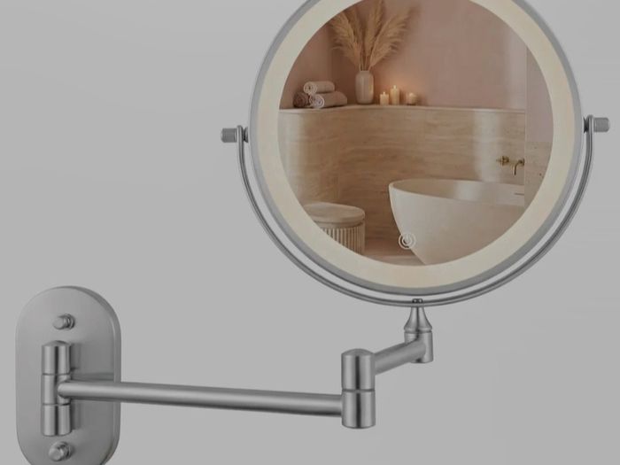 Makeup Cosmetic Vanity Mirror Bathroom Dressing Room Vanity Table Dual LED Battery USB Charging Black Chrome Brushed Vintage Gold