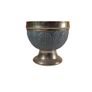 Vintage Brass Pompei Chalice Bowl Goblet Pair Twin Sand Cast Antique Collectable Image 7