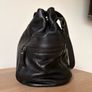 Large black leather bag Image 2