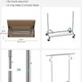 Extendable Clothes rail on wheels 100kg load capacity Image 4