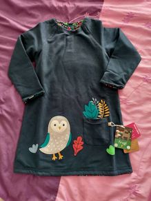 Frugi pick a boo reversible dress 4-5 y