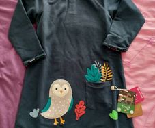 Frugi pick a boo reversible dress 4-5 y