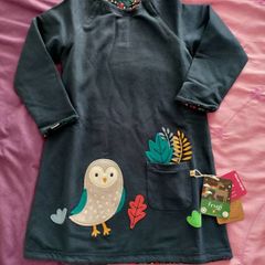 Frugi pick a boo reversible dress 4-5 y
