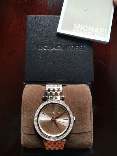 Michael Kors ladies' rose gold-plated bracelet watch