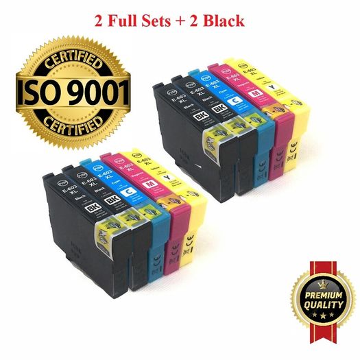 2 Full Sets + TWO Black 603XL Inks Cartridges for Epson Work Force and Home Expression