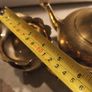 Three Piece Mid 20th Century Indian - Decorative Etched EPNS Brass Three Piece Tea set Image 8