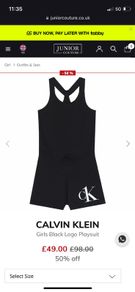 Calvin klein black playsuit with pockets