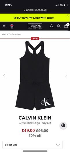 Calvin klein black playsuit with pockets