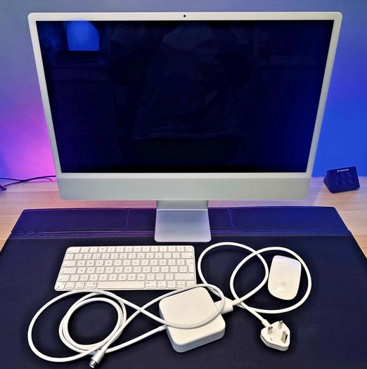 Apple iMac 24 inch M1 Silver 4-Port 8GB RAM 256GB SSD Touch ID