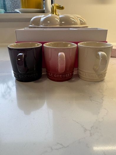 le Creuset set of 3 espresso cups